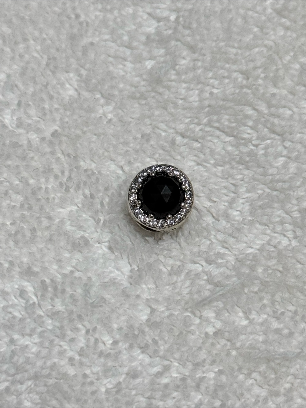 Pandora Black and Silver Halo Charm - Women Jewelry Bracelets